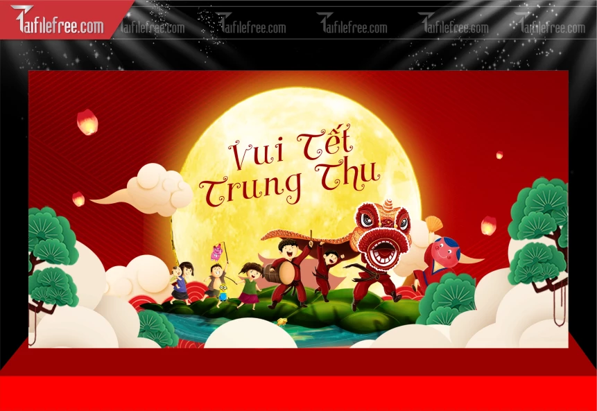 Mẫu Phông Nền Trung Thu Đẹp Mắt Sáng Tạo._TTV322