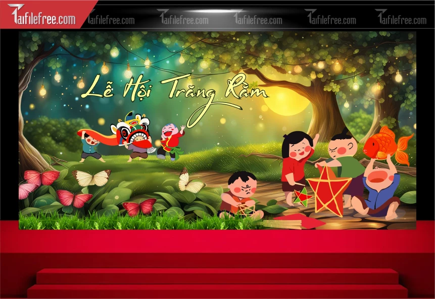 Mẫu Background Trung Thu Đẹp Mắt Sáng Tạo._TTV324