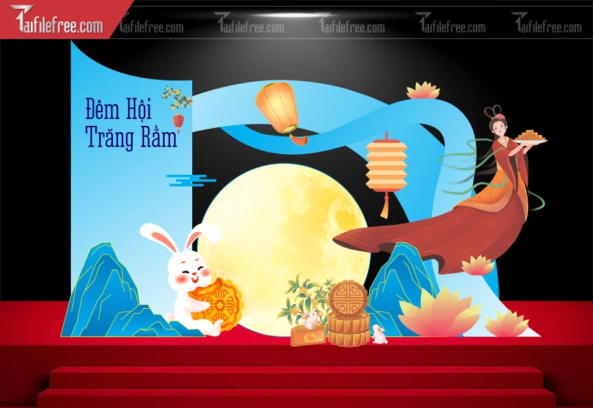 Mẫu Background Trung Thu Đẹp Mắt Sáng Tạo._TTV325