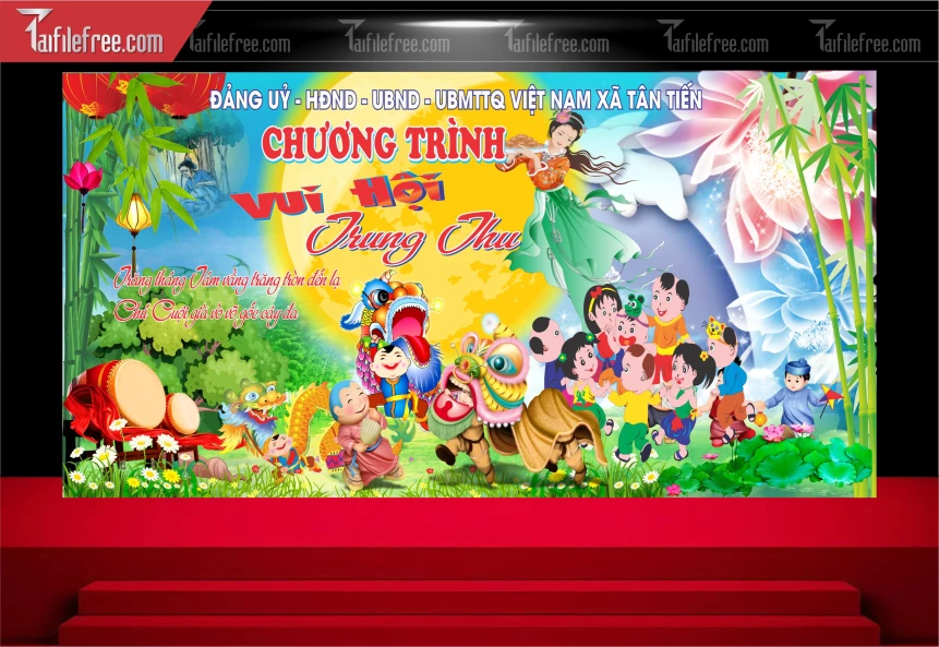 Mẫu Background Trung Thu Đẹp Mắt Sáng Tạo._TTV328