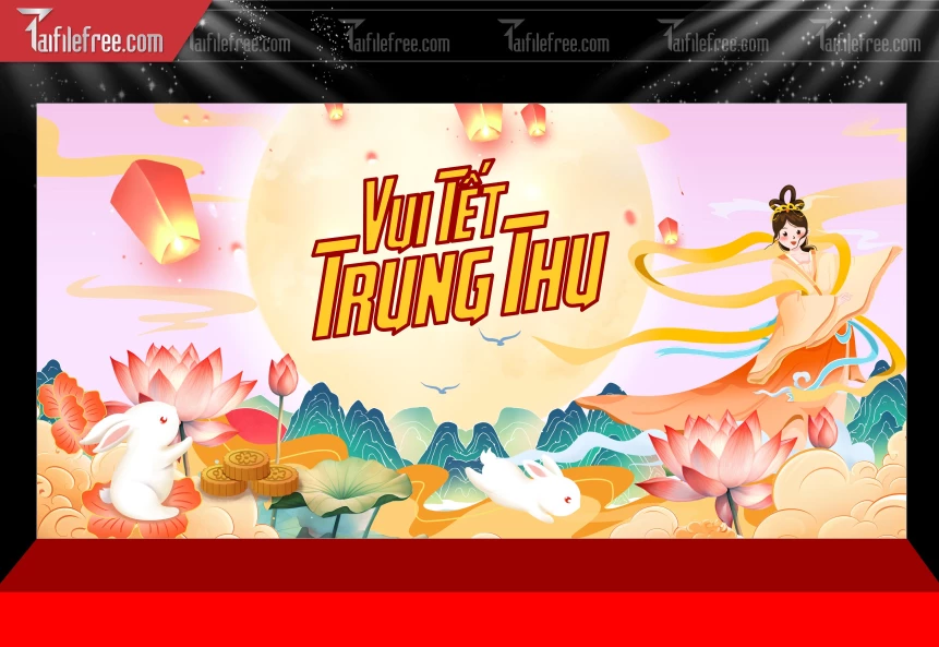 Mẫu Background Trung Thu Đẹp Mắt Sáng Tạo._TTV330