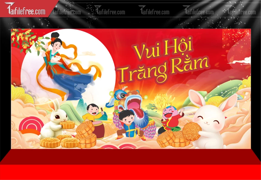 Mẫu Background Trung Thu Đẹp Mắt Sáng Tạo._TTV334