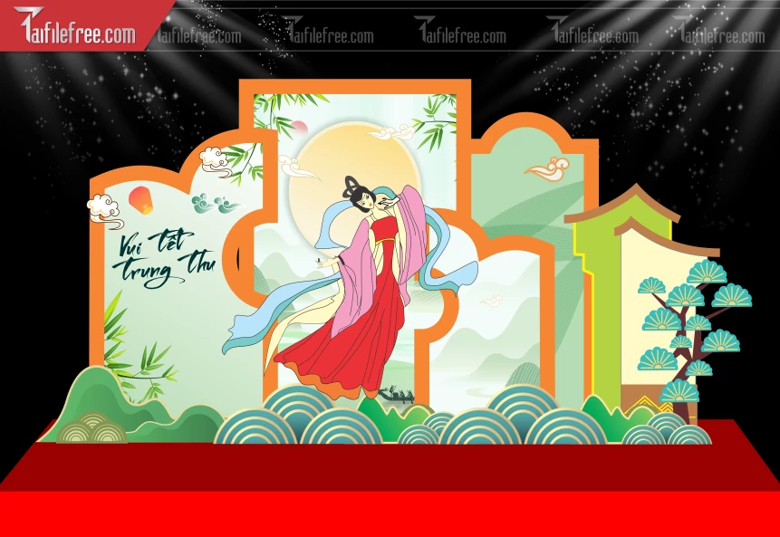 Mẫu Background Trung Thu Đẹp Mắt Sáng Tạo._TTV337