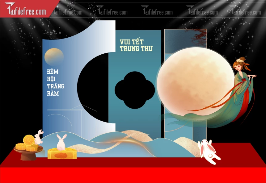 Mẫu Background Trung Thu Đẹp Mắt Sáng Tạo._TTV339