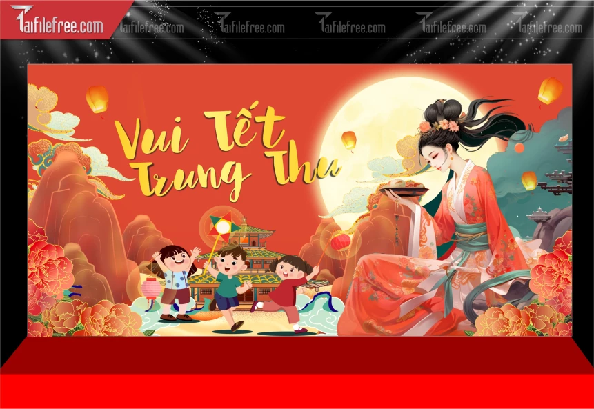 Mẫu Background Trung Thu Đẹp Mắt Sáng Tạo._TTV340