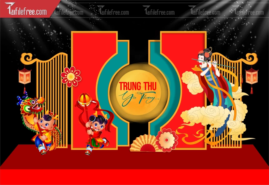 Mẫu Background Trung Thu Đẹp Mắt Sáng Tạo._TTV341