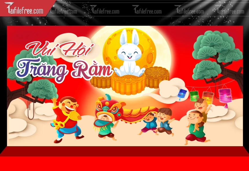 Mẫu Phông Nền Trung Thu Đẹp Mắt Sáng Tạo._TTV357