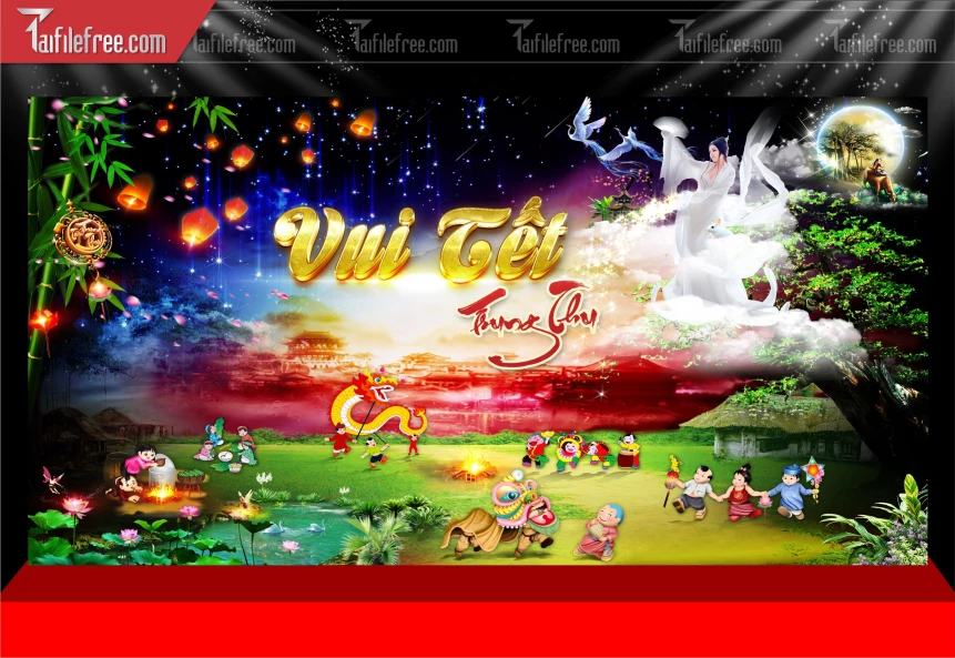 Mẫu Phông Nền Trung Thu Đẹp Mắt Sáng Tạo._TTV358