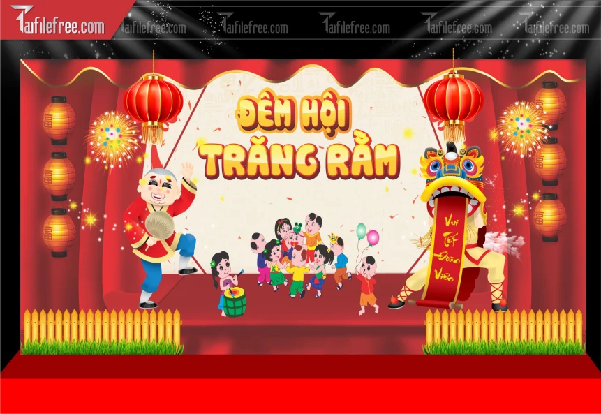 Mẫu Phông Nền Trung Thu Đẹp Mắt Sáng Tạo._TTV362