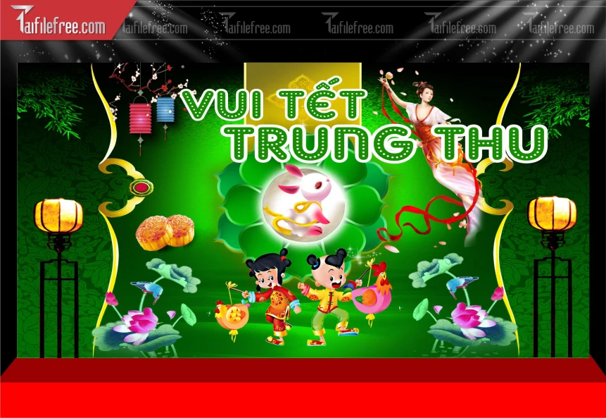 Mẫu Phông Nền Trung Thu Đẹp Mắt Sáng Tạo._TTV367