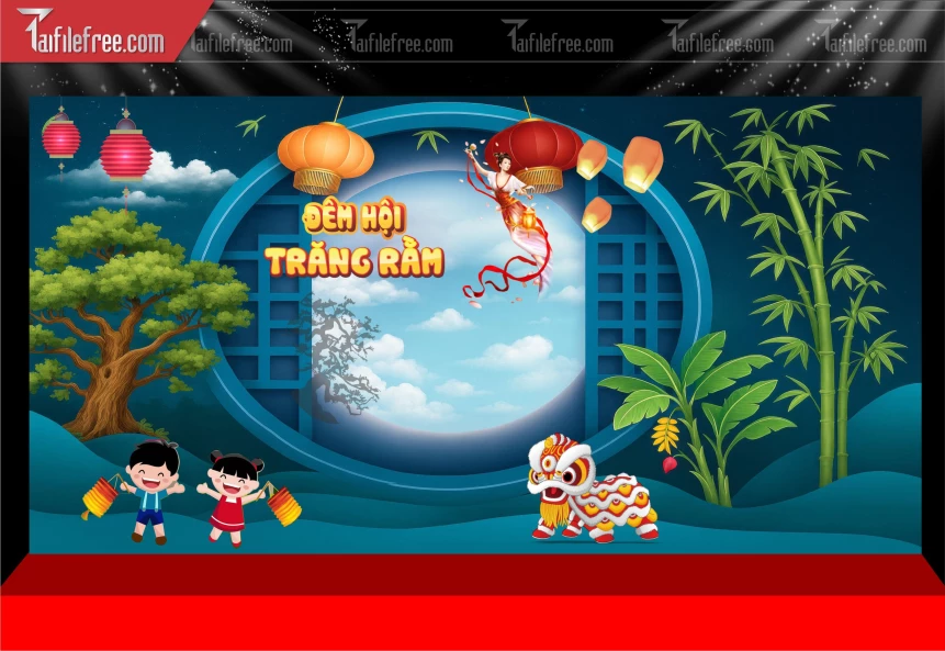 Mẫu Phông Nền Trung Thu Đẹp Mắt Sáng Tạo._TTV369