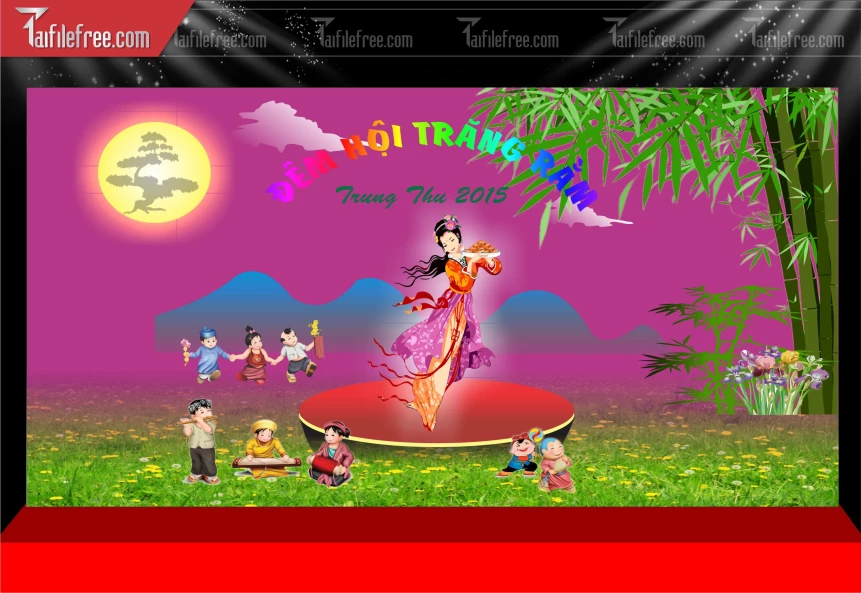 Mẫu Phông Nền Trung Thu Đẹp Mắt Sáng Tạo._TTV370