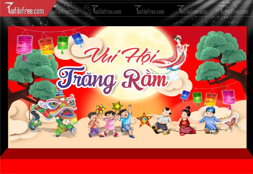 Mẫu Phông Nền Trung Thu Đẹp Mắt Sáng Tạo._TTV371