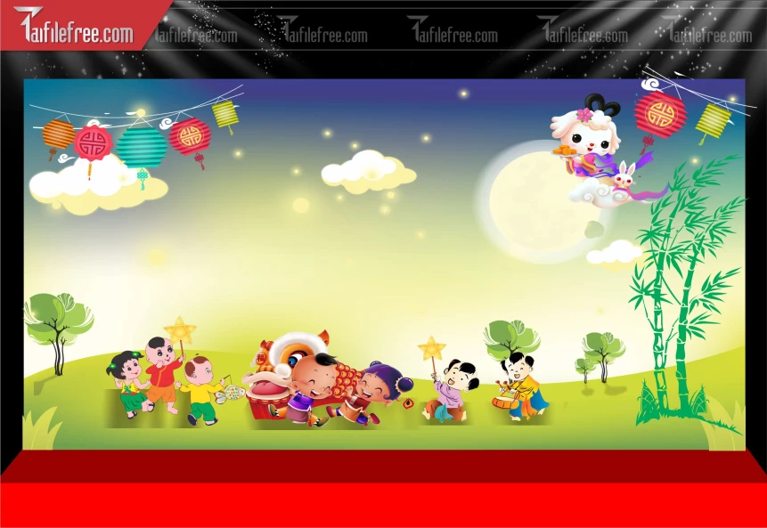 Mẫu Phông Nền Trung Thu Đẹp Mắt Sáng Tạo._TTV377