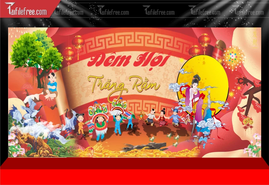 Mẫu Phông Nền Trung Thu Đẹp Mắt Sáng Tạo._TTV380