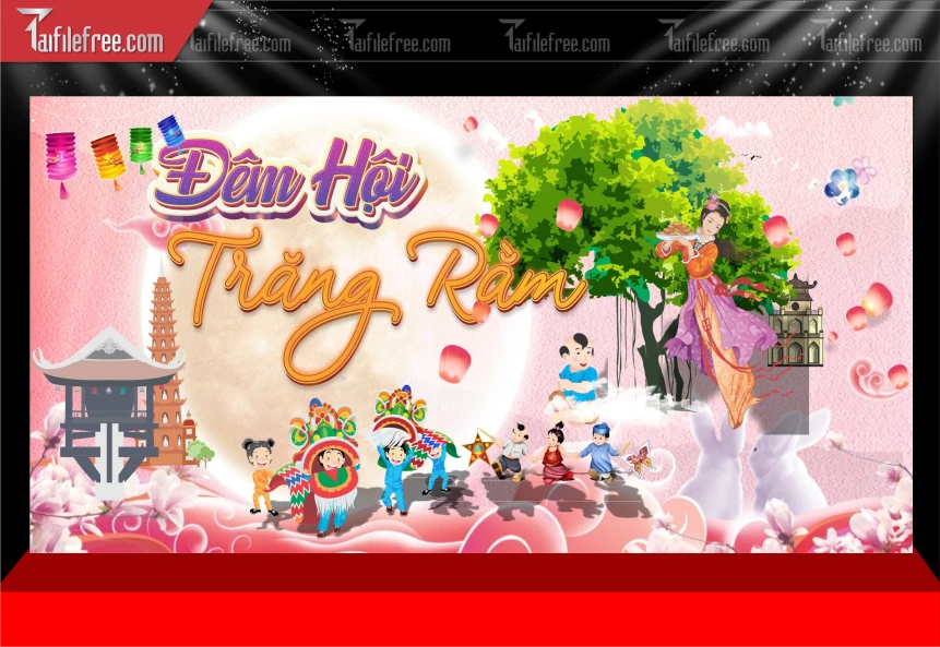 Mẫu Phông Nền Trung Thu Đẹp Mắt Sáng Tạo._TTV381