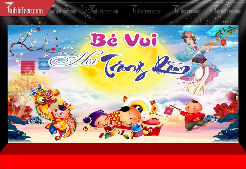 Mẫu Phông Nền Trung Thu Đẹp Mắt Sáng Tạo._TTV383