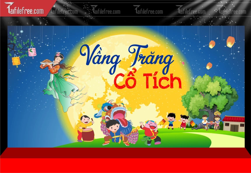 Mẫu Phông Nền Trung Thu Đẹp Mắt Sáng Tạo._TTV389