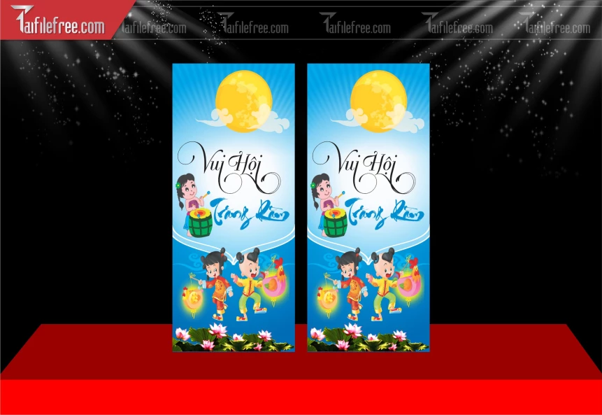 Mẫu Phướn Trung Thu Đẹp Mắt Sáng Tạo._TTV395