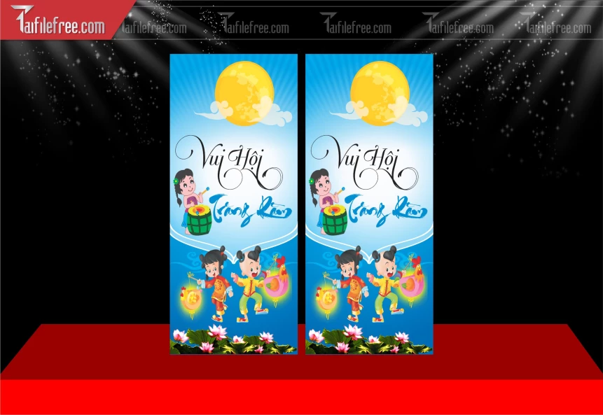 Mẫu Phướn Trung Thu Đẹp Mắt Sáng Tạo._TTV404