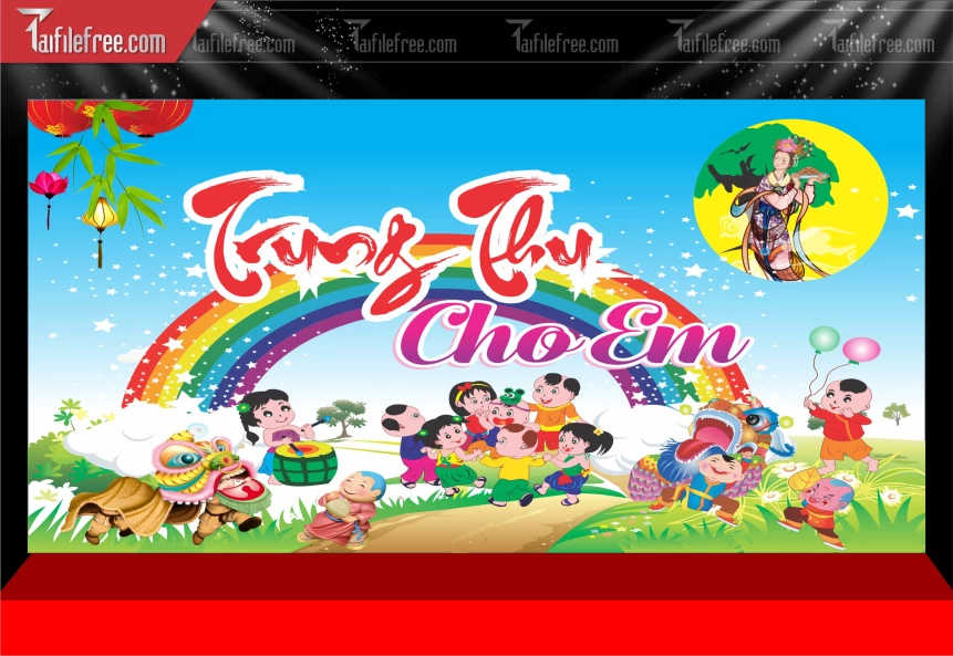 Mẫu Phông Nền Trung Thu Đẹp Mắt Sáng Tạo._TTV414
