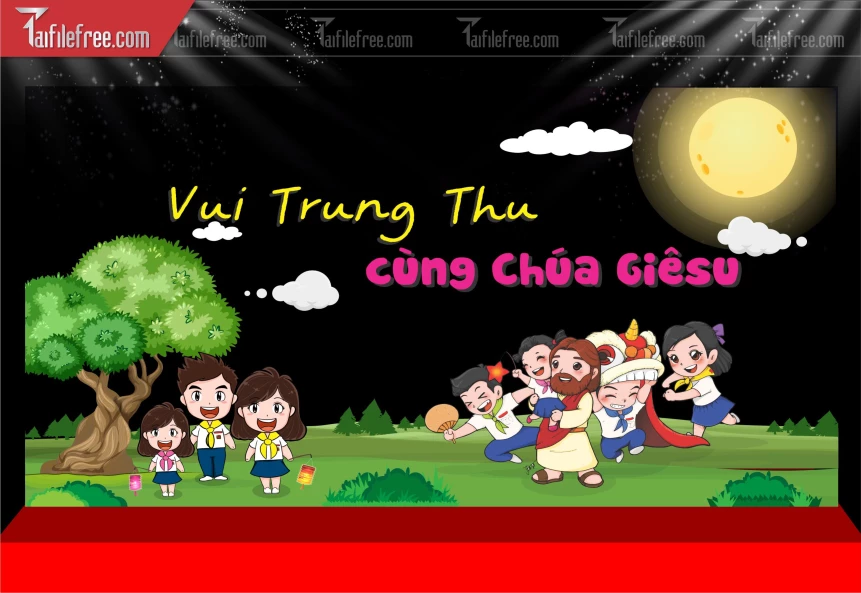 Mẫu Phông Nền Trung Thu Công Giáo Đẹp Mắt Sáng Tạo._TTV415