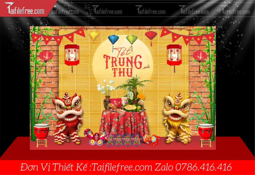 Mẫu Tiểu Cảnh Tết Trung Thu File Vector Đẹp Mắt Sáng Tạo._TTV420