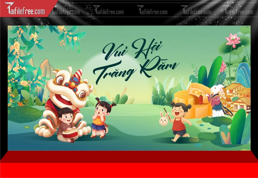 Mẫu Phông Nền Trung Thu Đẹp Mắt Sáng Tạo._TTV431