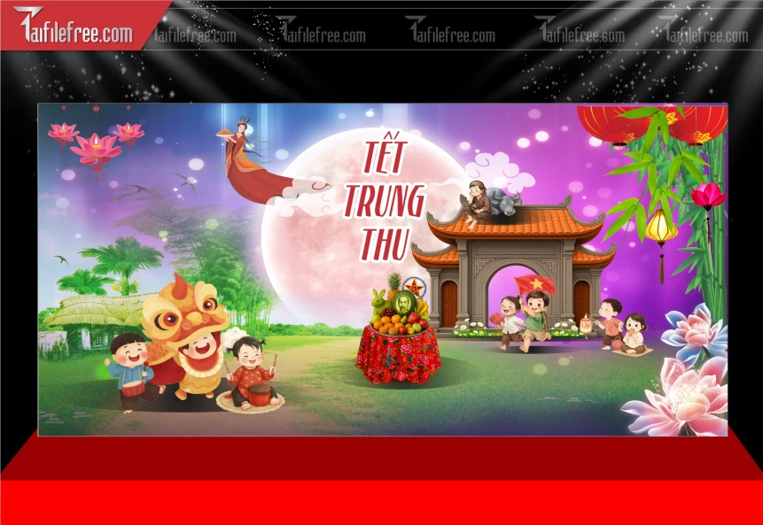 Mẫu Phông Nền Trung Thu Đẹp Mắt Sáng Tạo._TTV434