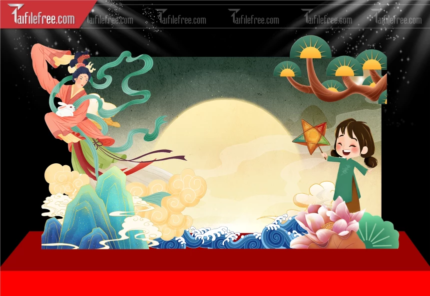 Mẫu Phông Nền Trung Thu Đẹp Mắt Sáng Tạo._TTV436