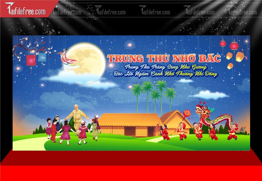 Mẫu Phông Nền Trung Thu Đẹp Mắt Sáng Tạo._TTV438