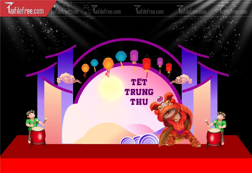 Mẫu Background Trung Thu Đẹp Mắt Sáng Tạo._TTV439