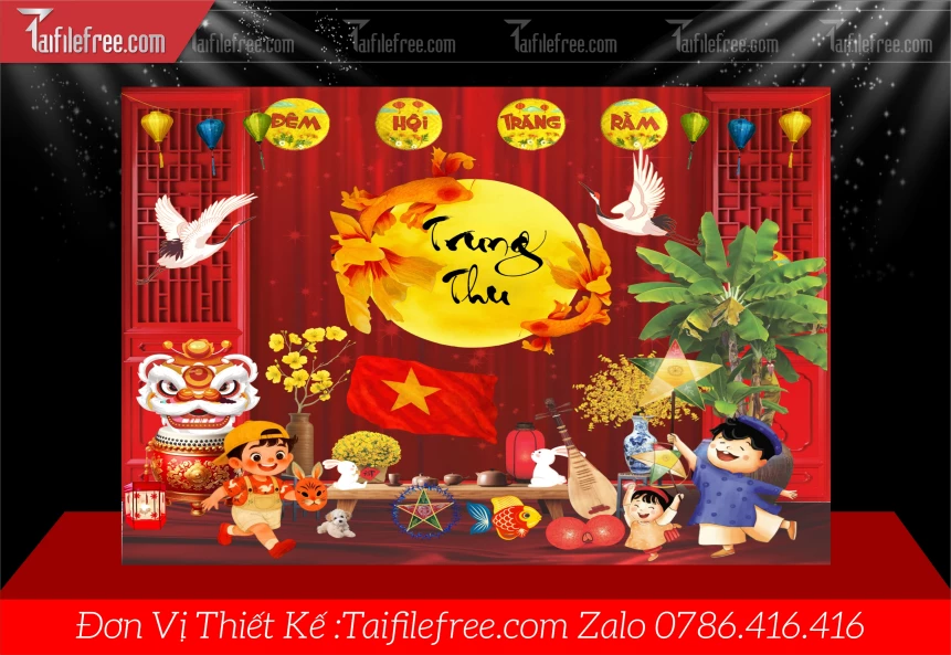 Mẫu Tiểu Cảnh Tết Trung Thu File PNG Đẹp Mắt Sáng Tạo._TTV445