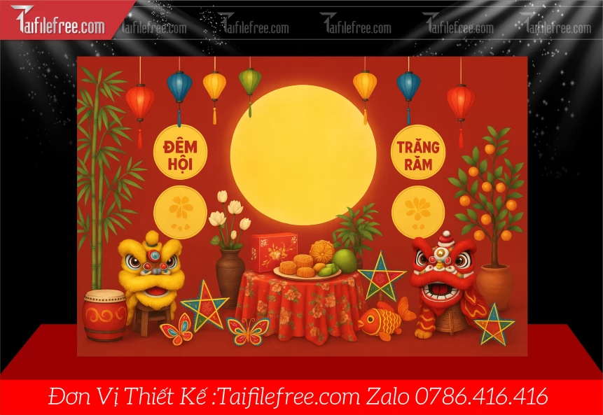 Mẫu Tiểu Cảnh Tết Trung Thu File PNG Đẹp Mắt Sáng Tạo._TTV447