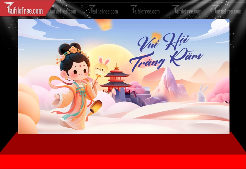 Mẫu Phông Nền Trung Thu Đẹp Mắt Sáng Tạo._TTV455