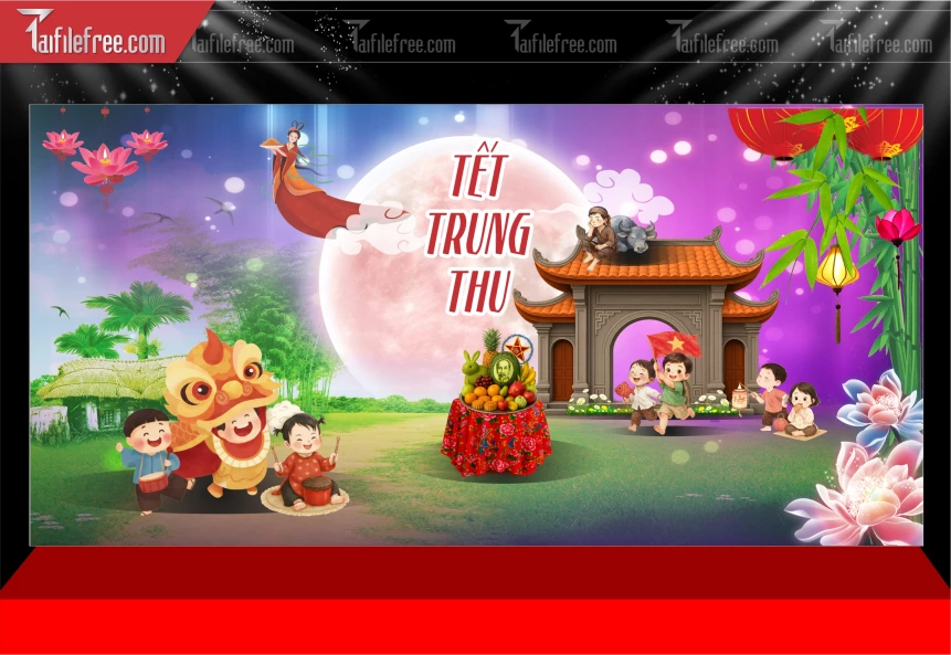 Mẫu Phông Nền Trung Thu Đẹp Mắt Sáng Tạo._TTV474