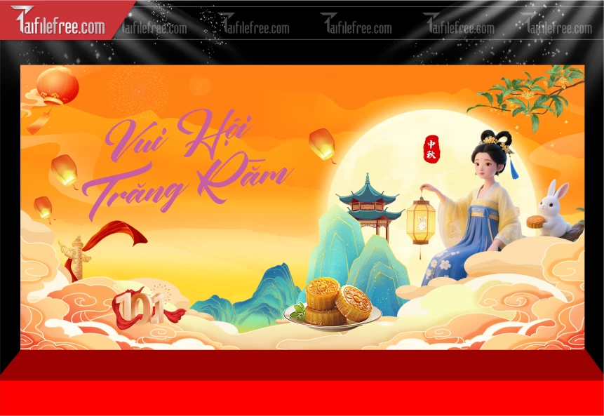 Mẫu Phông Nền Trung Thu Đẹp Mắt Sáng Tạo._TTV478