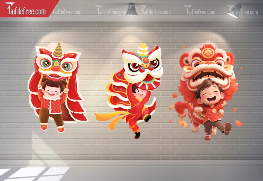 Mẫu Múa Lân File Png Trung Thu Đẹp Mắt Sáng Tạo._TTV481