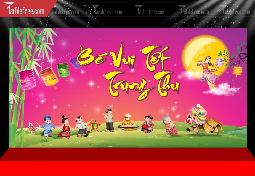 Mẫu Phông Nền Trung Thu Đẹp Mắt Sáng Tạo._TTV488