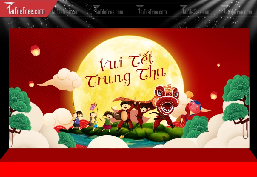 Mẫu Phông Nền Trung Thu Đẹp Mắt Sáng Tạo._TTV489
