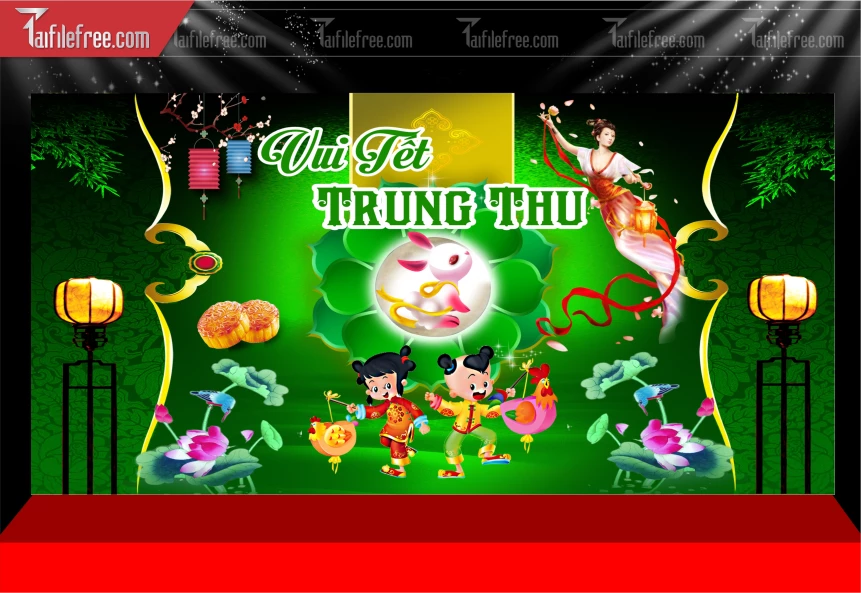 Mẫu Phông Nền Trung Thu Đẹp Mắt Sáng Tạo._TTV492
