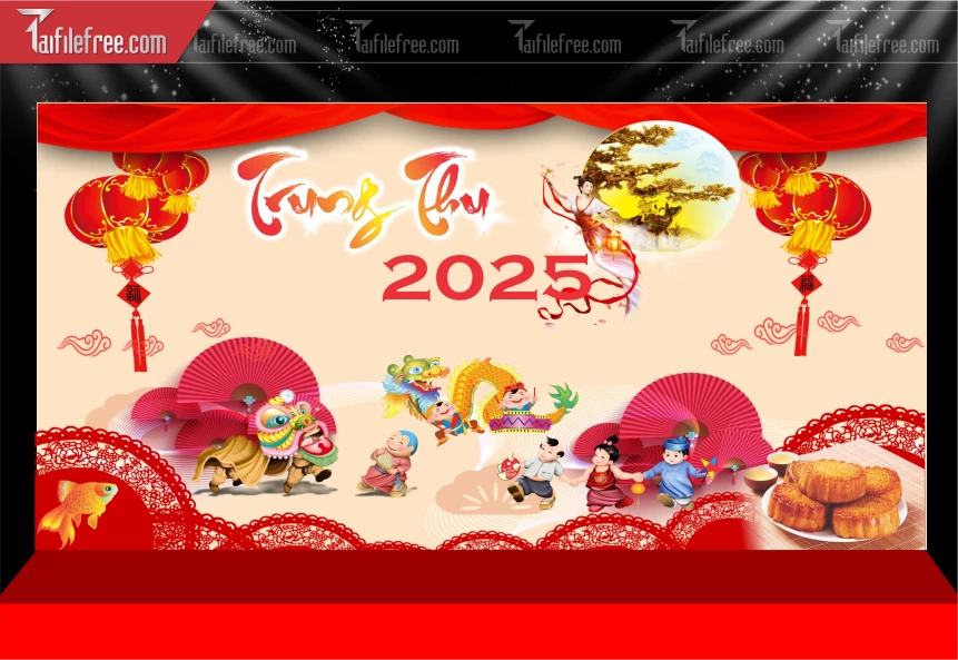 Mẫu Phông Nền Trung Thu Đẹp Mắt Sáng Tạo._TTV494