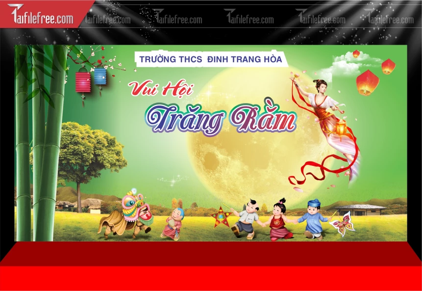 Mẫu Phông Nền Trung Thu Đẹp Mắt Sáng Tạo._TTV508