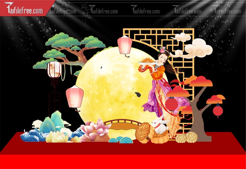Mẫu Background Trung Thu Đẹp Mắt Sáng Tạo._TVV527