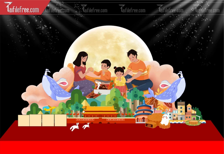 Mẫu Background Trung Thu Đẹp Mắt Sáng Tạo._TVV538