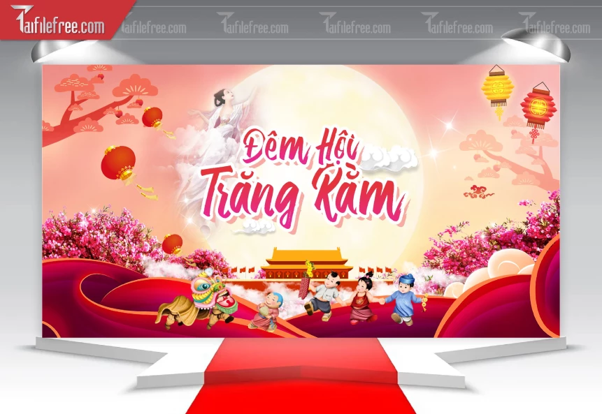 Mẫu Backdrop Trung Thu Đẹp Mắt Sáng Tạo_TTV56