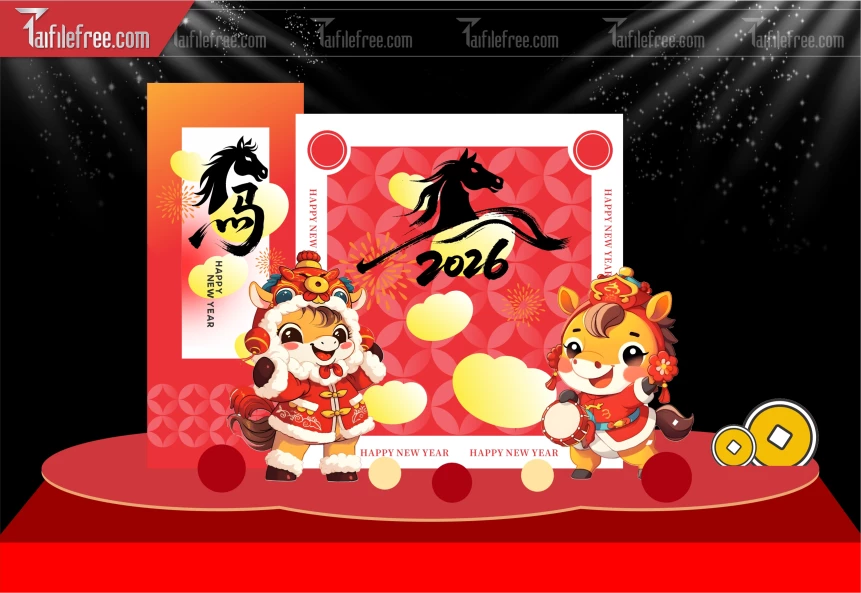 Phông Nền Chúc Mừng Năm Mới Năm Chào Xuân Bính Ngọ_TVV594