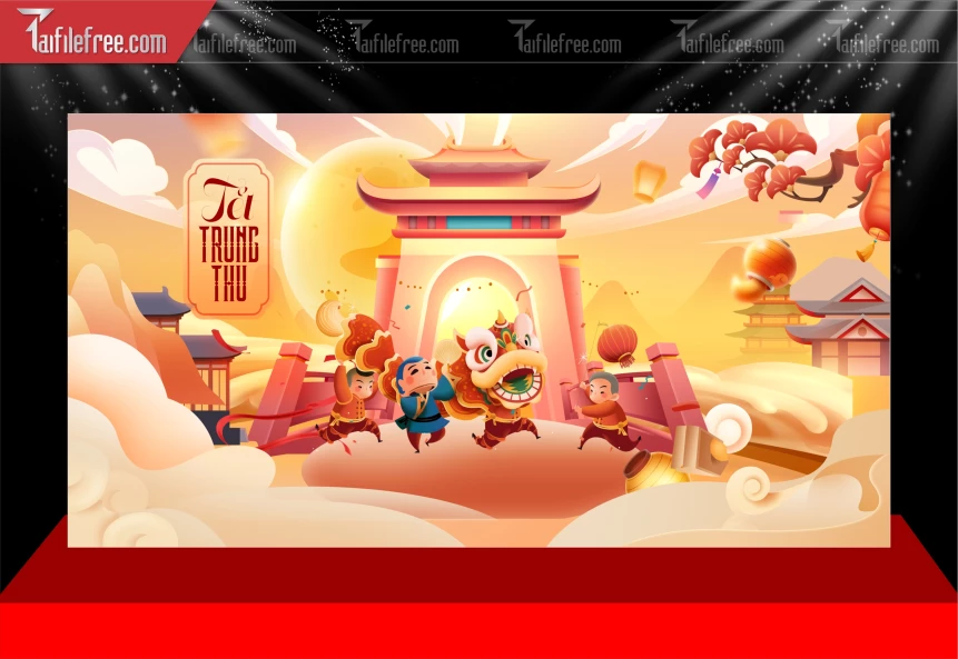 Mẫu Background Trung Thu Đẹp Mắt Sáng Tạo._TVV599