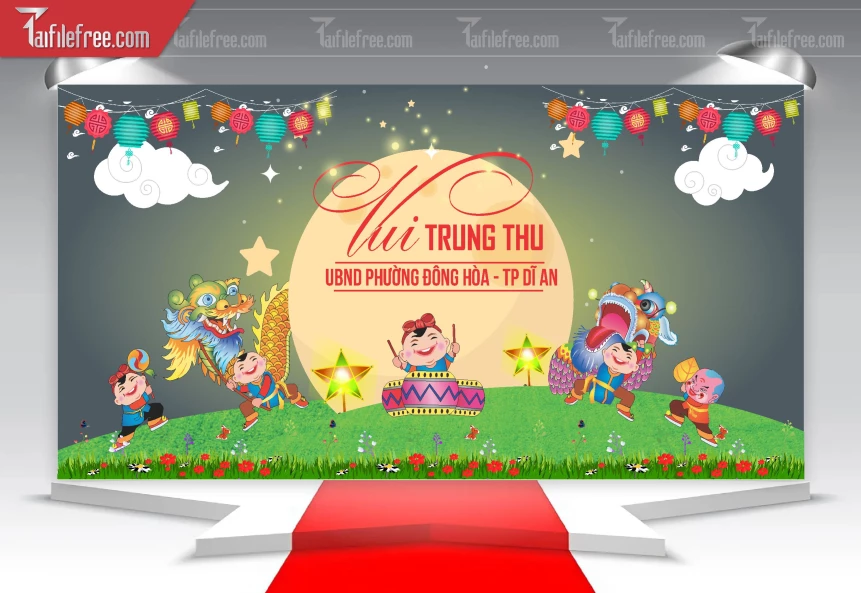 Mẫu Backdrop Trung Thu Đẹp Mắt Sáng Tạo_TTV60