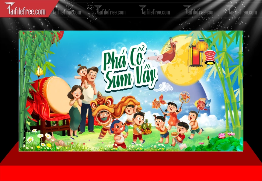 Mẫu Background Trung Thu Đẹp Mắt Sáng Tạo._TVV616